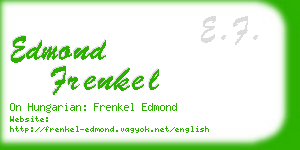 edmond frenkel business card